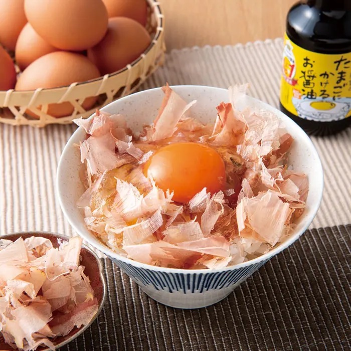 たっぷりかつおぶしと卵かけごはんセット
