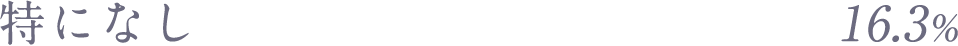 特になし　16.3%